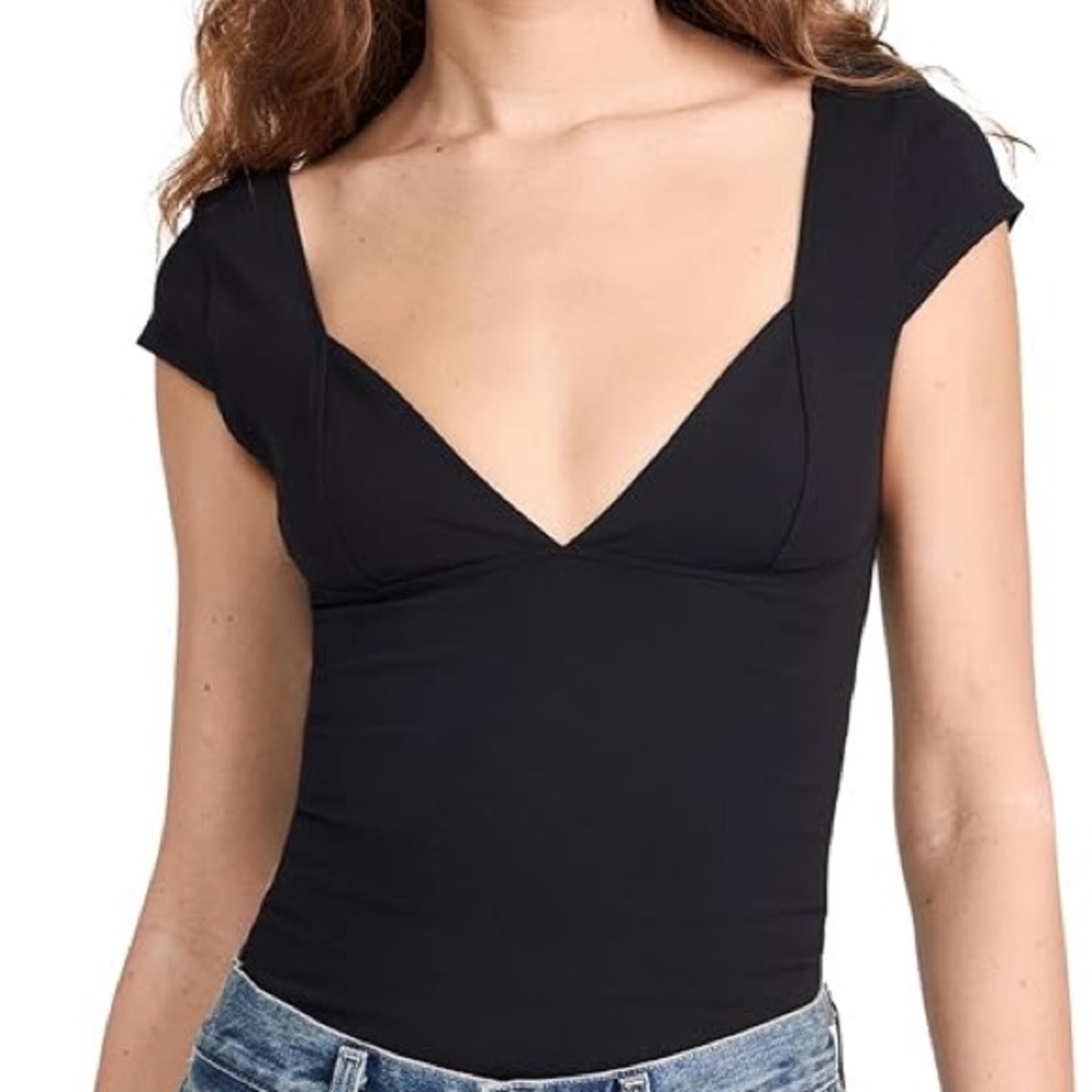 Free People Intimately Black Duo Corset Cami
